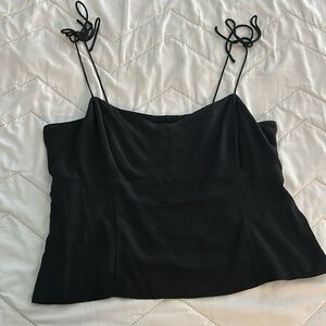 Black Tie-Strap Tank